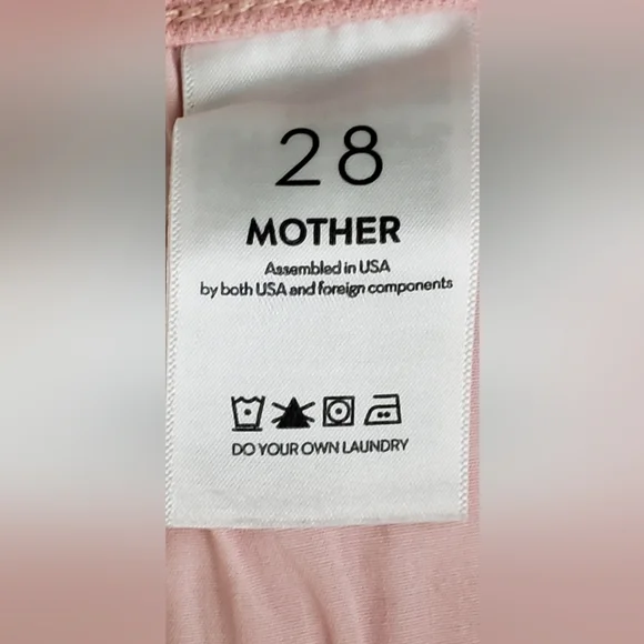 MOTHER Straight Leg Jeans in Soft Pink - Picture 4 of 11